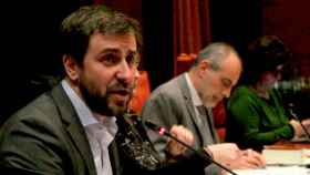 El consejero catalán de Salud, Toni Comín, en una comparecencia en el Parlament / CG