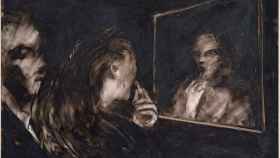 ‘Untitled (Woman and Man with Mirror)’, uno de los dibujos finales de Juan Muñoz que hoy se encuentra en manos privadas / CENTRO BOTÍN