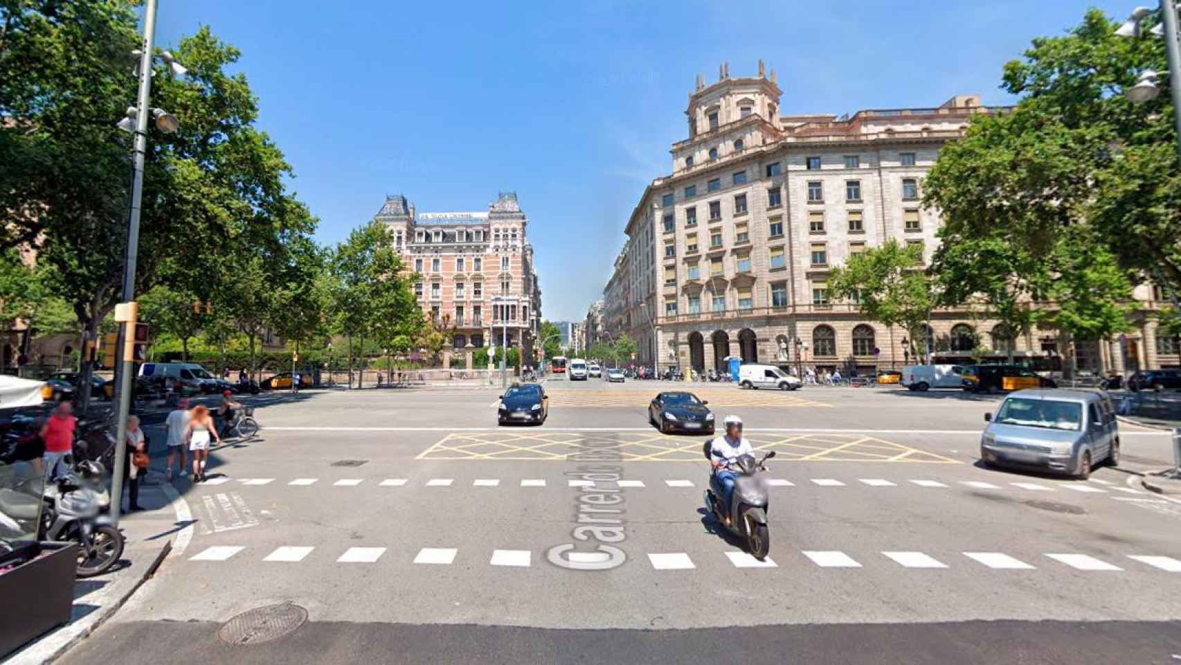 El cruce de Balmes con Gran Vía de Barcelona / GOOGLE STREET VIEW