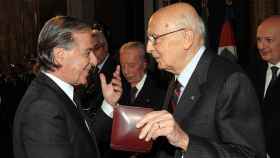 El arquitecto Ricardo Bofill (izquierda) cuando recibió en Italia el premio De Sica