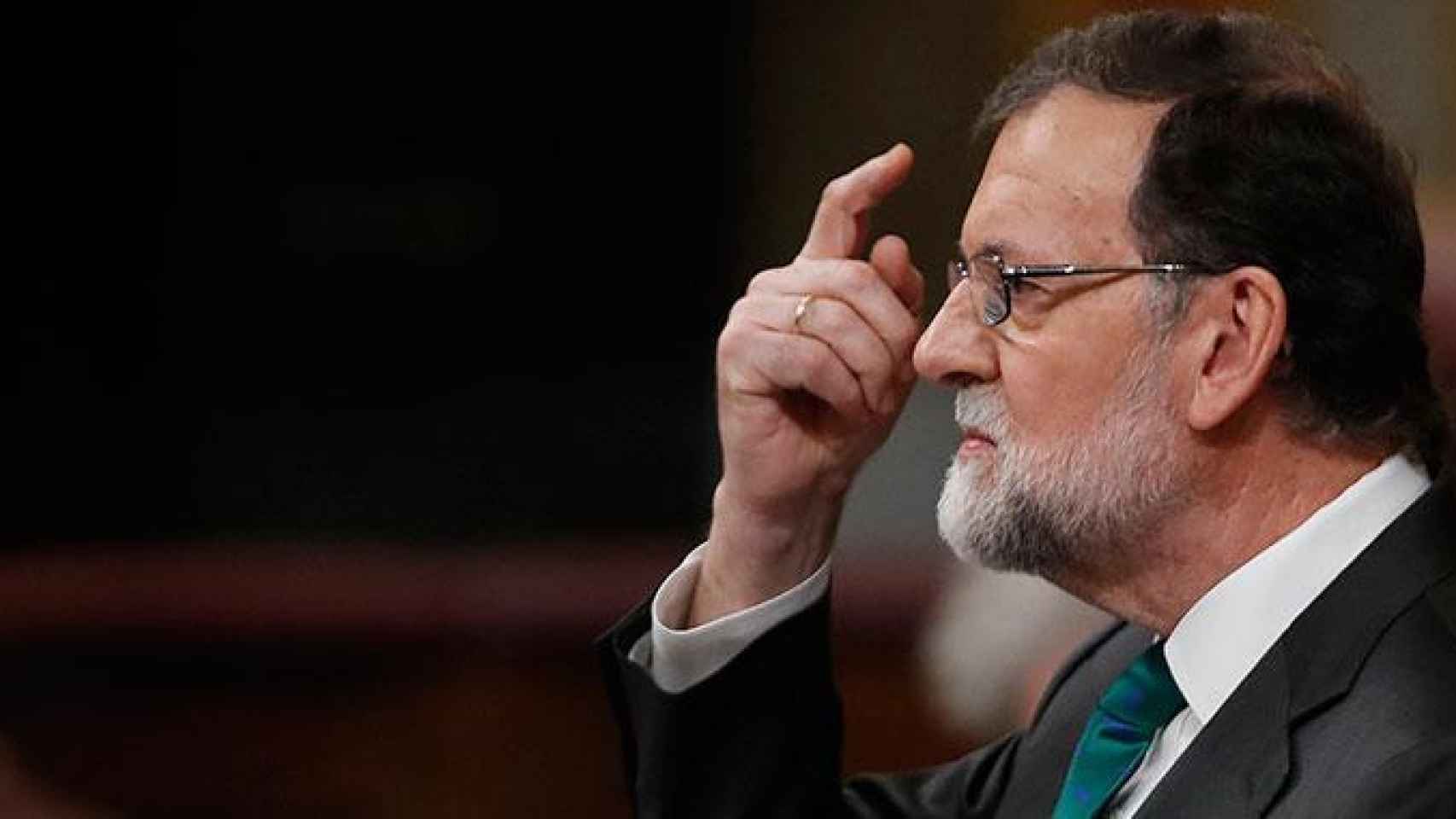 Mariano Rajoy, presidente del Gobierno, durante el debate sobre la moción de censura / EFE