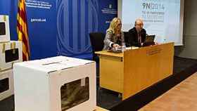 La vicepresidenta de la Generalitat, Joana Ortega, ofrece los datos definitivos de la consulta independentista del 9N