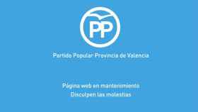 Así luce la página web del PP de Valencia el martes.