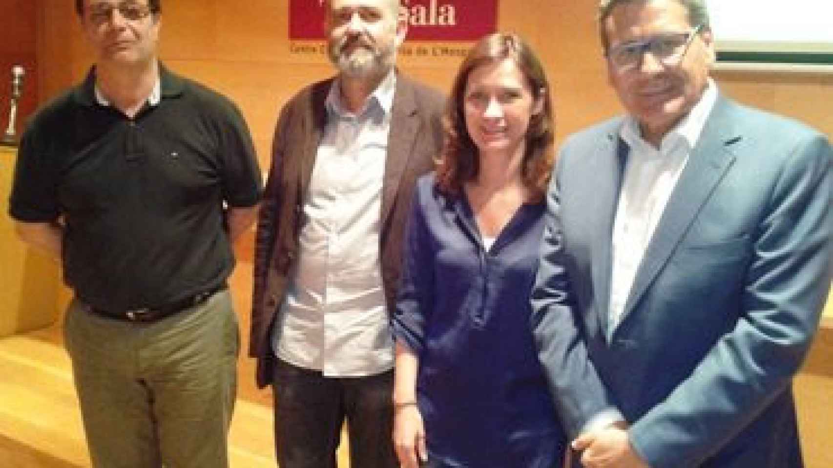 José M. García (PSC), Carlos Silva (UPyD), Sonia Esplugas (PP) y Miguel García (Ciudadanos)