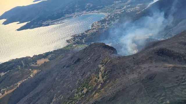 Estado en el que ha quedado la zona afectada por el incendio en el Cap de Creus / EP