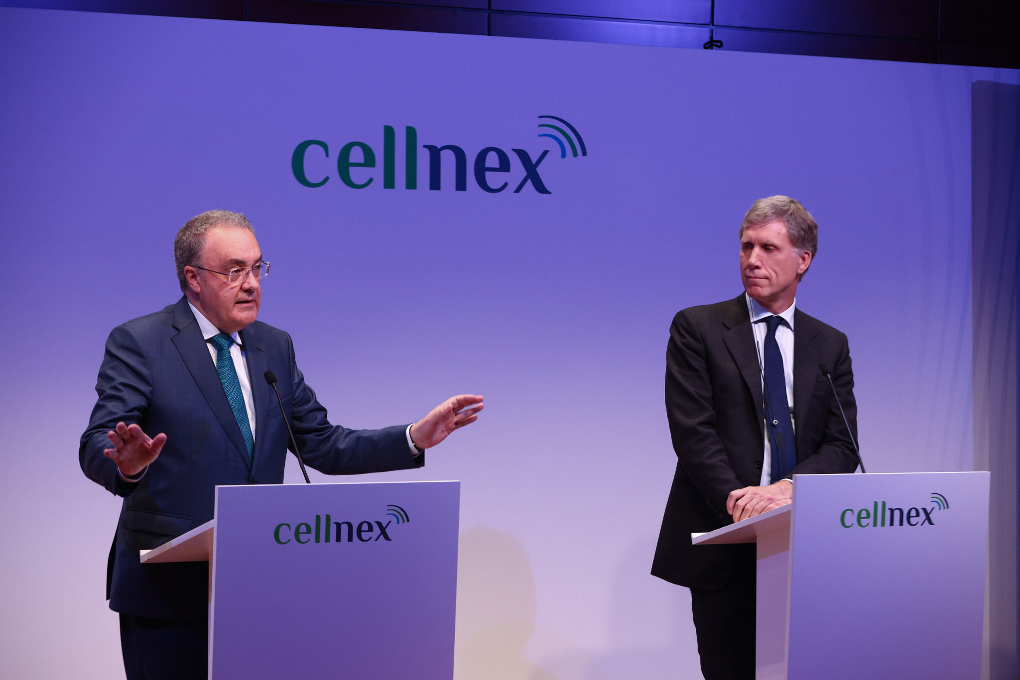 Tobías Martínez, consejero delegado de Cellnex (izq.), y Bertrand Kan, presidente no ejecutivo / CELLNEX