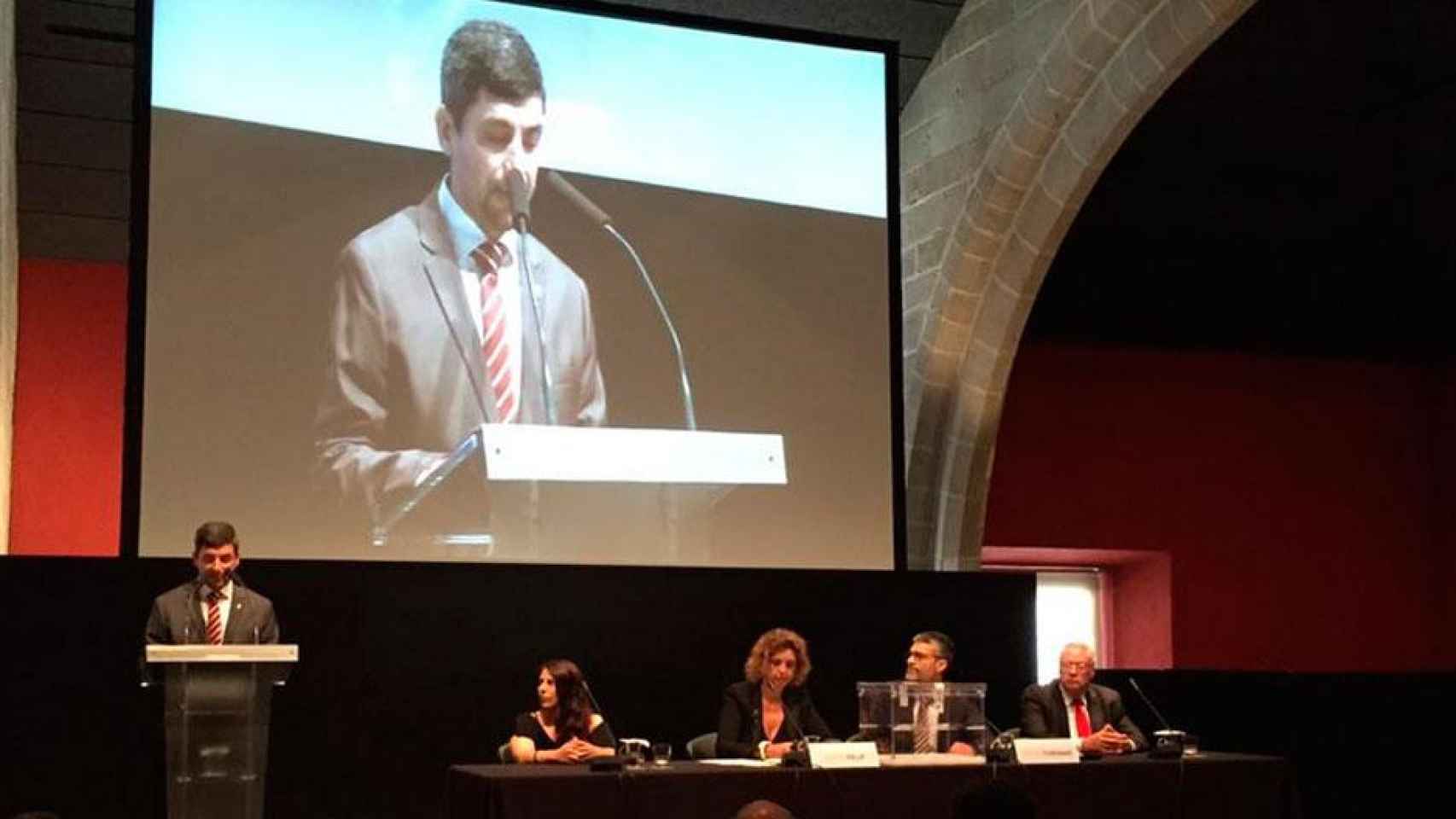 Joan Canadell en la presentación de su candidatura ante el pleno de la Cámara de Comercio de Barcelona / CG