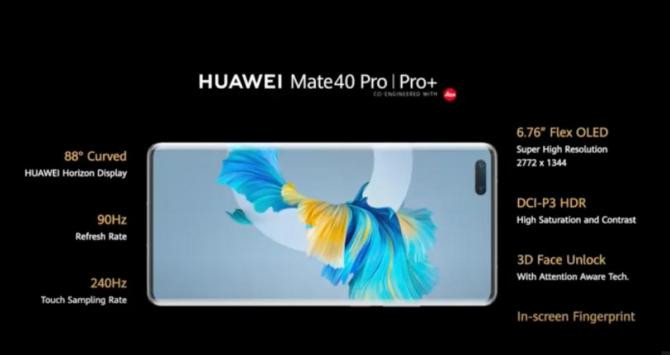 Características de los teléfonos Huawei Mate 40 Pro y Mate 40 Pro +