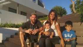 Leo Messi, en su casa, con su familia / INSTAGRAM