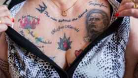Uno de sus tatuajes de Mourinho en el pecho