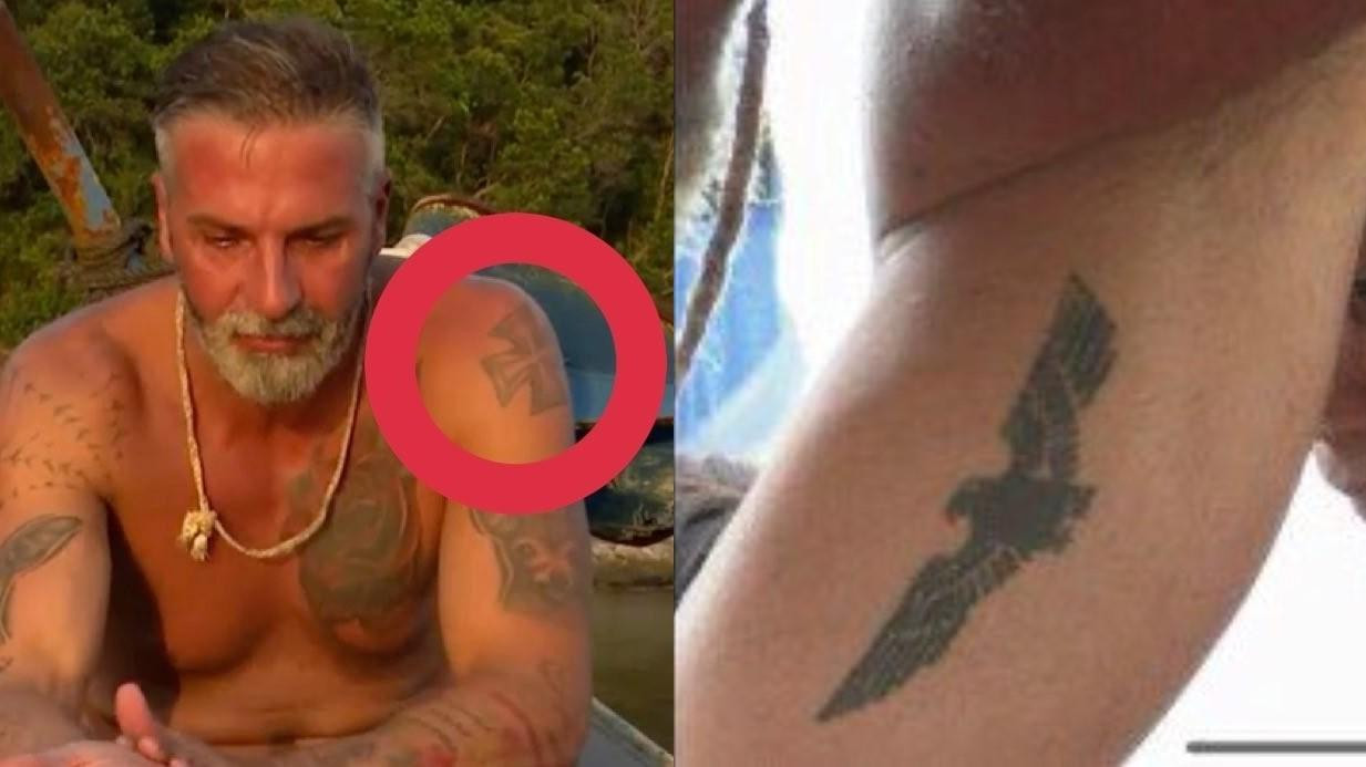 Los supuestos tatuajes nazis de Carlos Alba / TWITTER