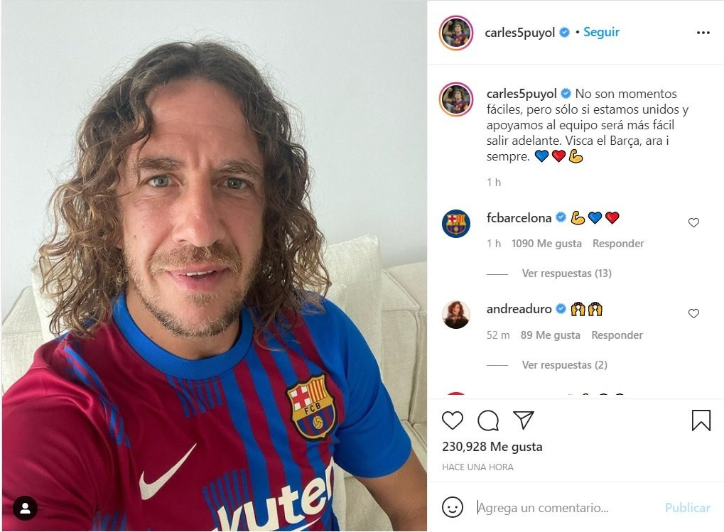 Carles Puyol pide unión en su Instagram