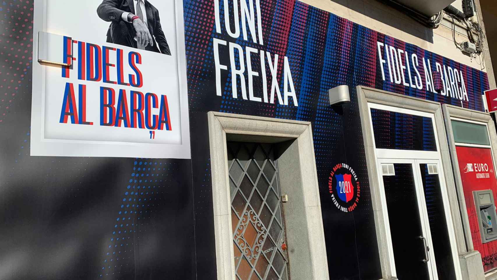 Esta es la sede de la candidatura de Toni Freixa, muy próxima al Camp Nou / CM