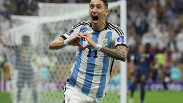 Ángel Di María, celebrando el gol marcado contra Francia / EFE