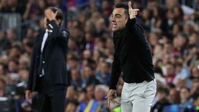 Xavi durante el Barça-Inter / REDES