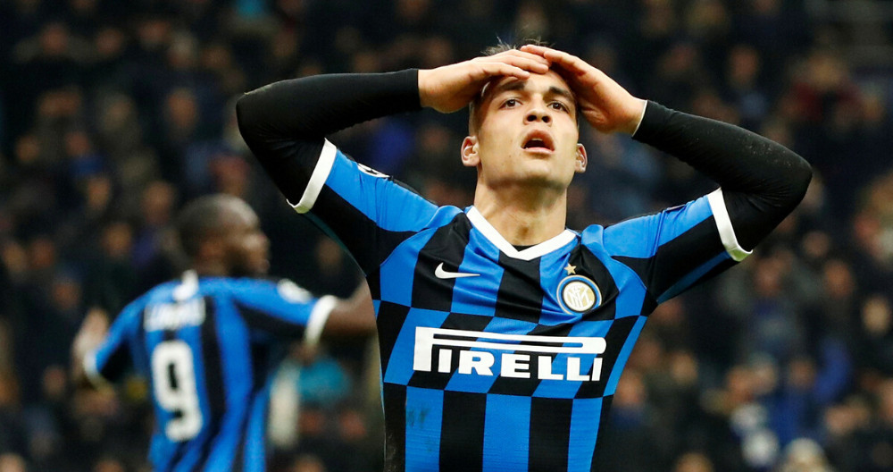Lautaro lamentando una ocasión con el Inter de Milán / EFE