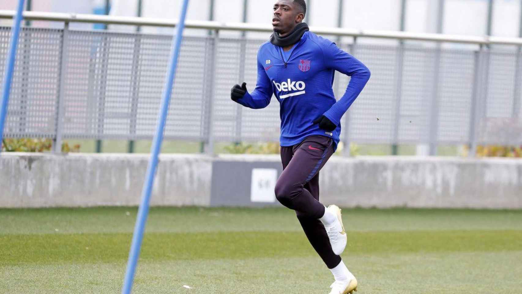 Dembelé, en un entrenamiento con el Barça | FCB