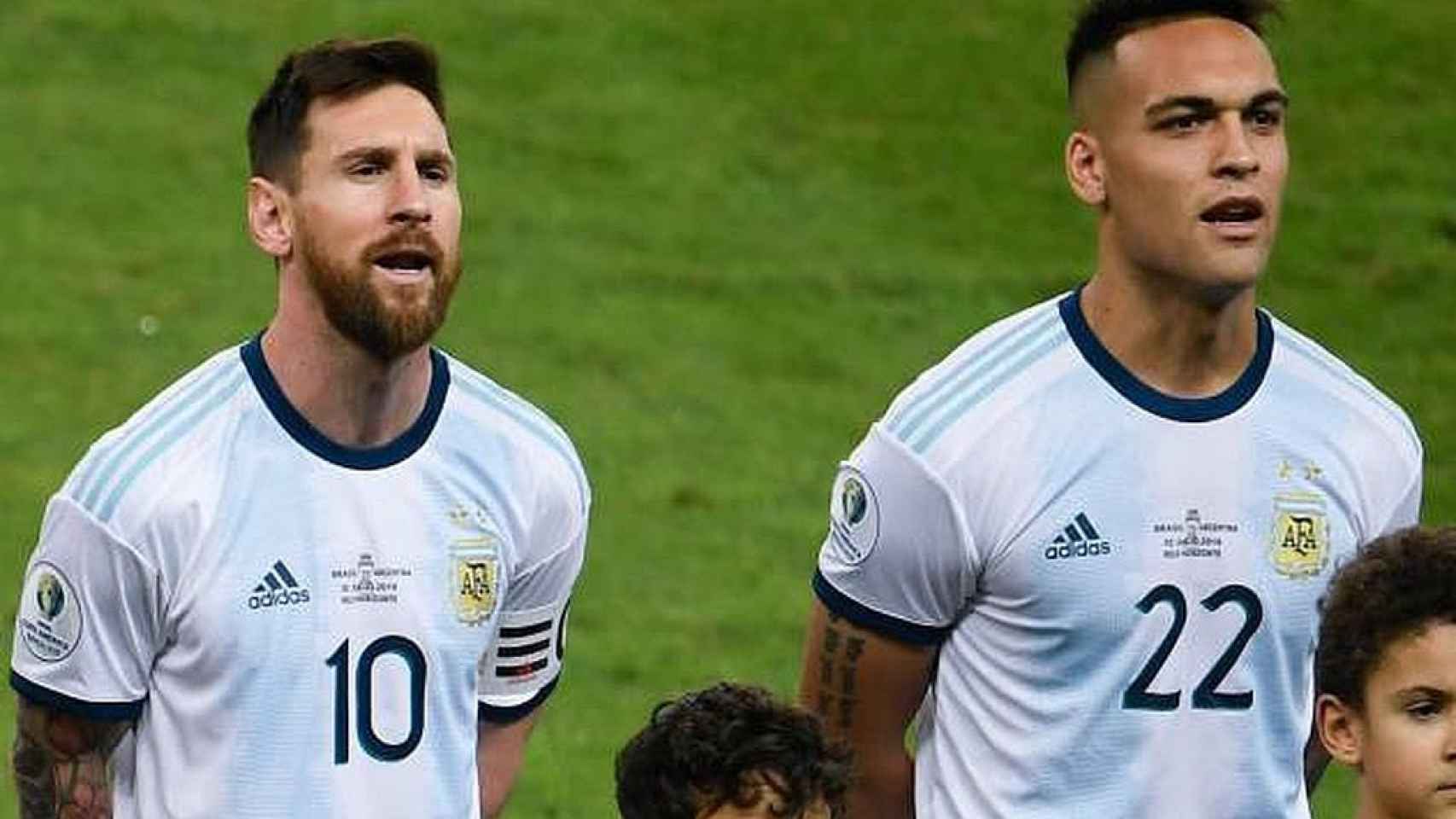Leo Messi y Lautaro Martínez en un partido con Argentina /REDES