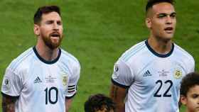 Leo Messi y Lautaro Martínez en un partido con Argentina /REDES