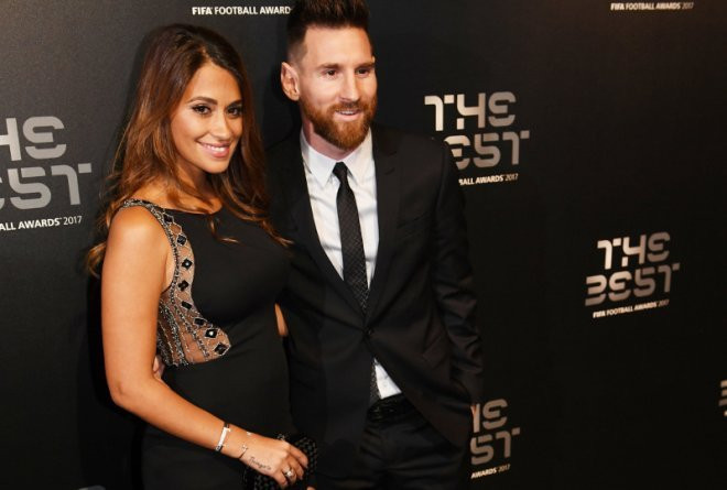 Leo Messi y Antonella en la gala The Best 2017 / EFE