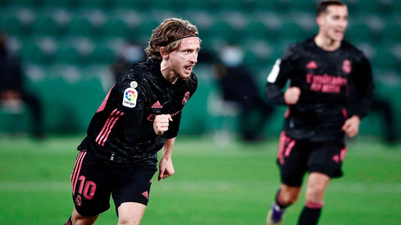 Modric, celebrando su gol ante el Madrid | EFE