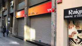La sede de ERC en el barrio barcelonés de Fort Pienc permanecía cerrada esta mañana del 7 de diciembre / CG