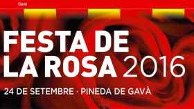 Cartel anunciador de la Fiesta de la Rosa del PSC de este año. - PSC