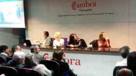 Imagen del acto independentista en la Cámara de Comercio de Tarragona / TWITTER