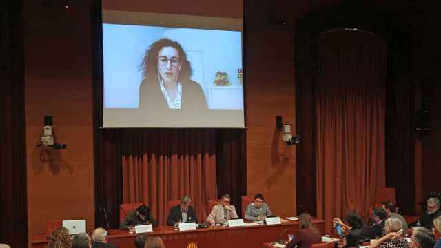 Marta Rovira comparece por videoconferencia en la denominada comisión del 155 del Parlamento de Cataluña / EUROPA PRESS