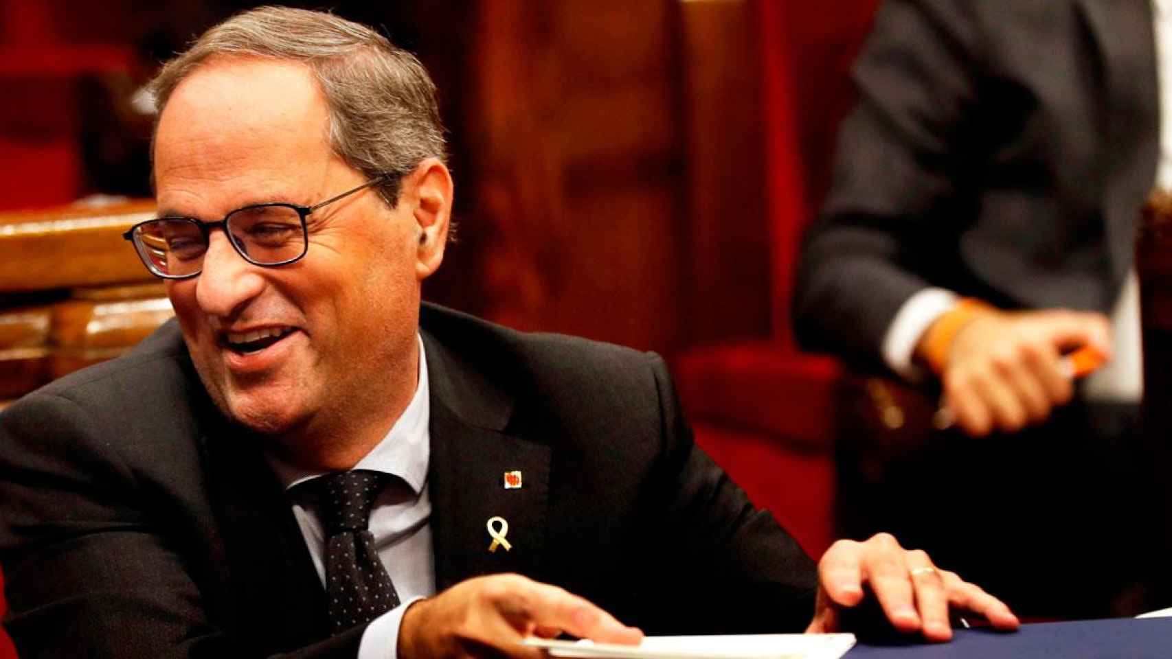 Quim Torra, presidente de la Generalitat de Cataluña, en el Parlamento autonómico / EFE