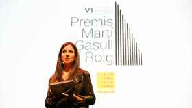 Laura Rosel, presentando los premios Martí Gasull / @llenguacat