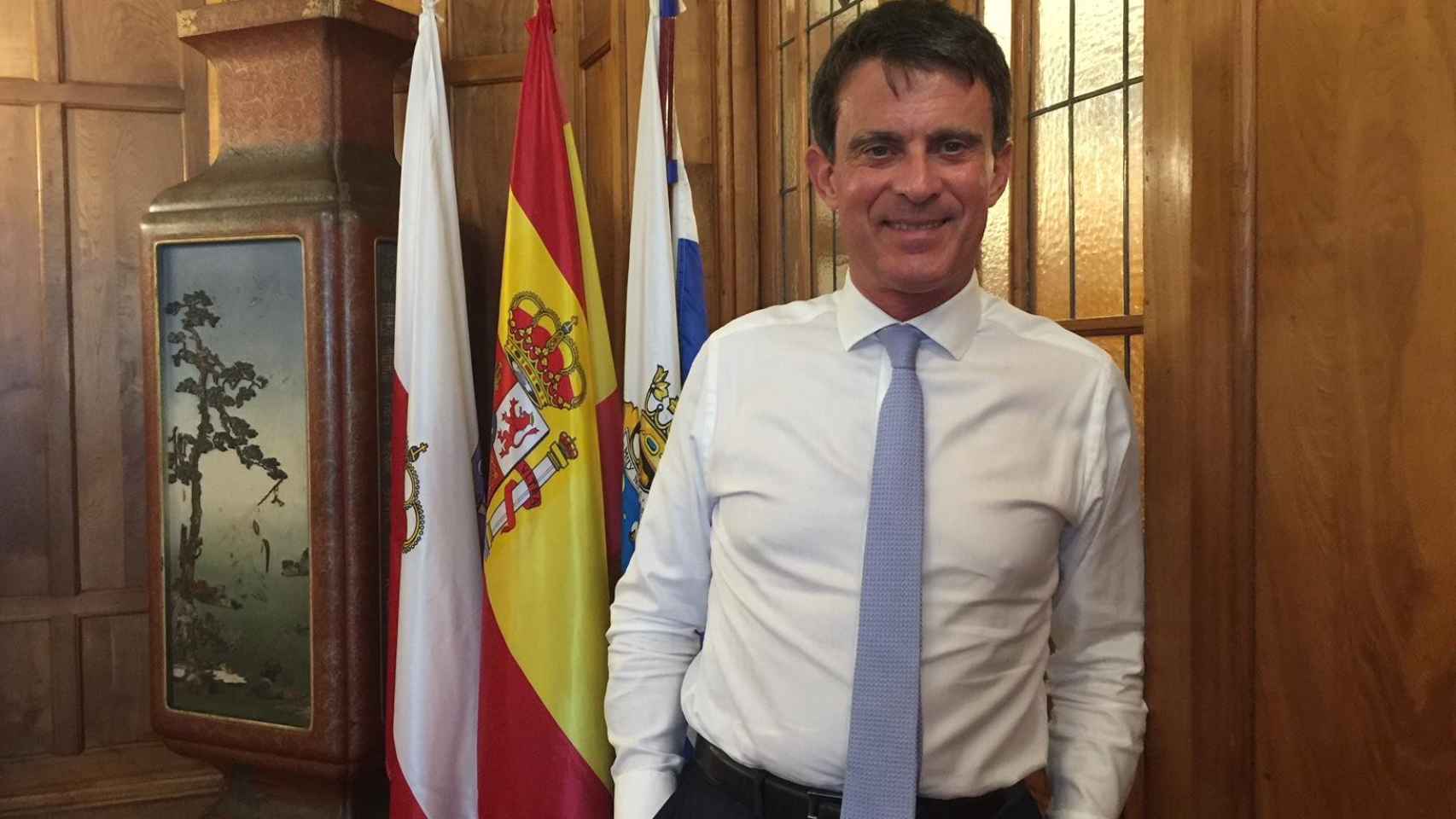 El exprimer ministro francés, Manuel Valls, en un encuentro en Santander /CG