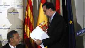 El presidente en funciones, Mariano Rajoy, en el desayuno informativo de Fórum Europa de este lunes / EFE