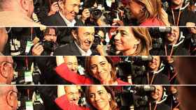 Secuencia del encuentro entre Rubalcaba y Chacón, tras la victoria del primero en el congreso del PSOE