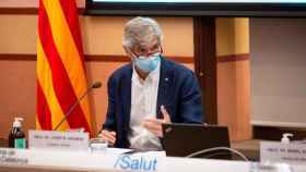 Josep Maria Argimon, consejero catalán de Salud, en una rueda de prensa esta semana / EP