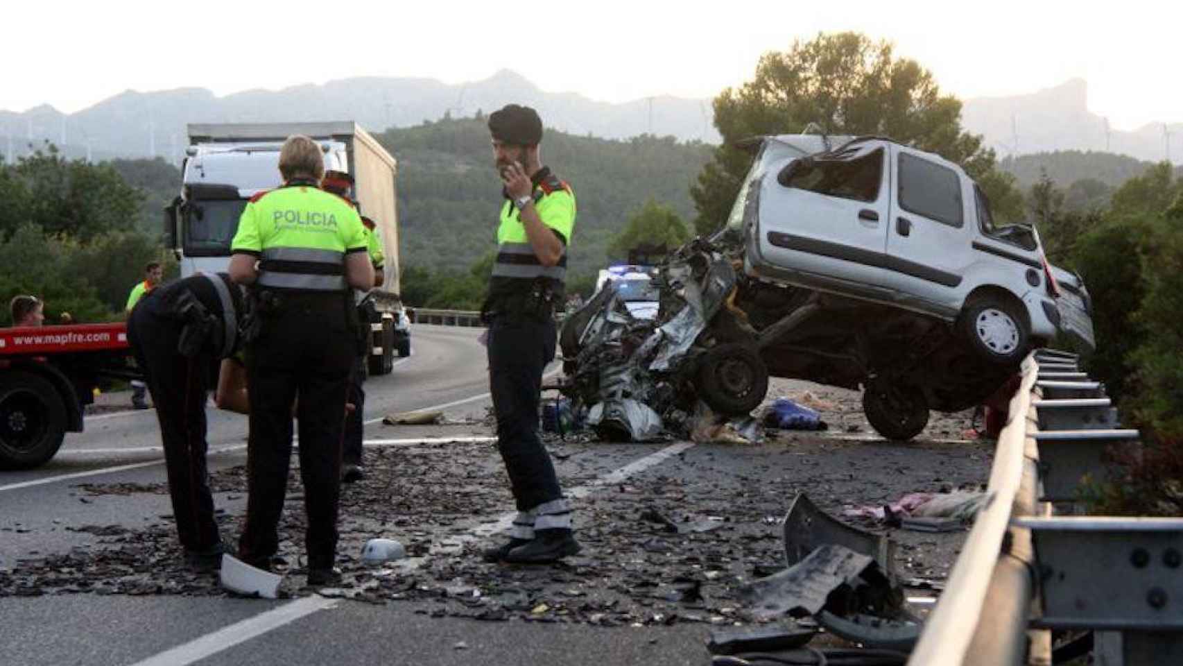 Una foto de archivo de un accidente de tráfico en Catalunya / Mossos d'Esquadra