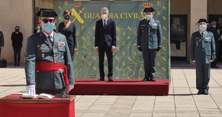 El general Tovar en su toma de posesión como jefe de la Guardia Civil en Cataluña / INTERIOR