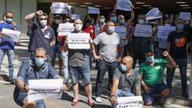Trabajadores de Nissan protestan por el cierre de la planta en Barcelon / EFE