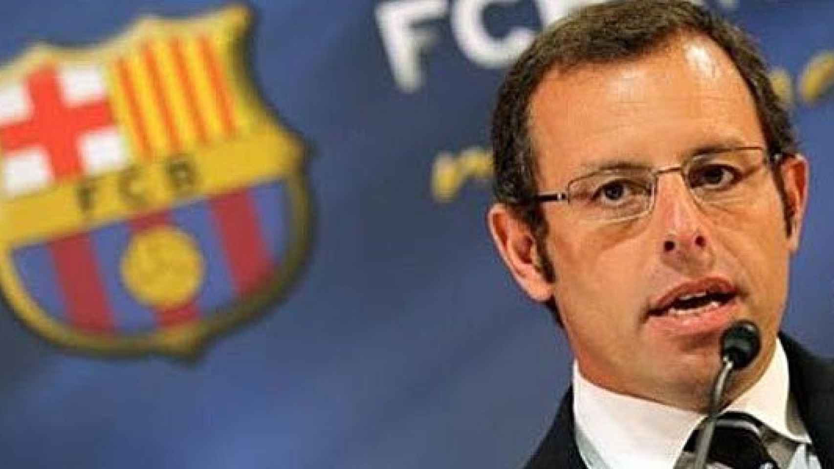 El presidente del F.C. Barcelona, Sandro Rosell