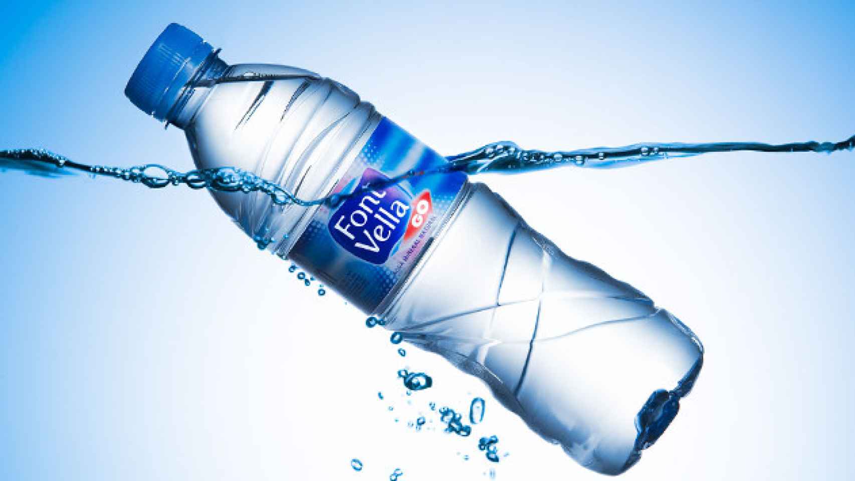 Botella de agua de la marca Font Vella
