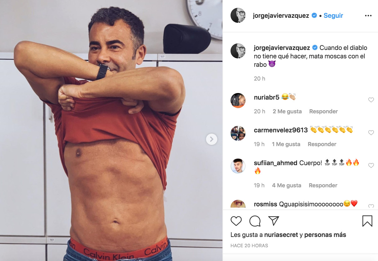 Jorge Javier calienta las redes fotografiándose mientras se desnuda / INSTAGRAM