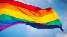 Una foto de archivo de la bandera gay