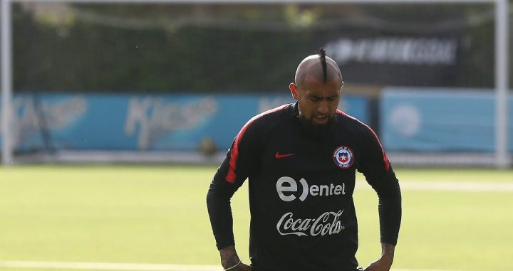 Arturo Vidal, en un entrenamiento | EFE