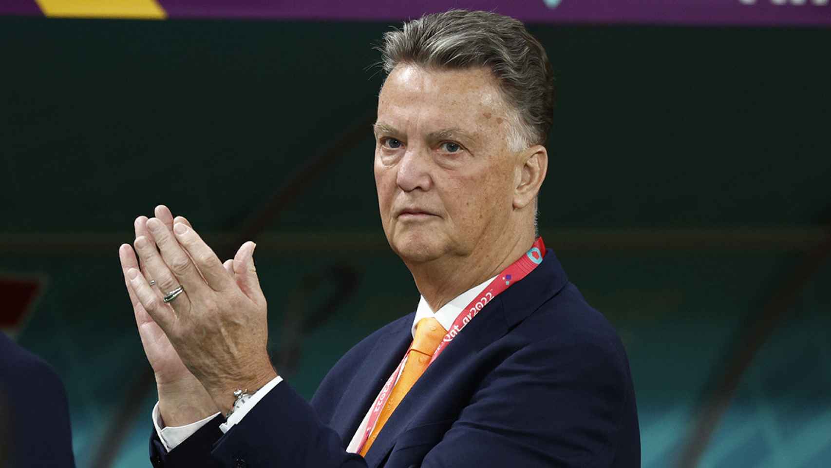 Louis Van Gaal, durante un partido de Países Bajos en el Mundial de Qatar / EFE