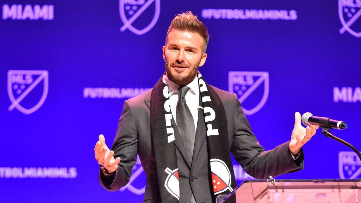 Beckham presentando su proyecto a la MLS / EFE
