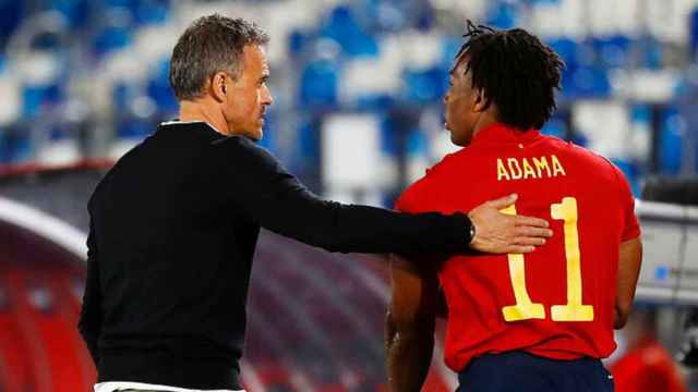 Luis Enrique y Adama Traoré con la selección española / Redes