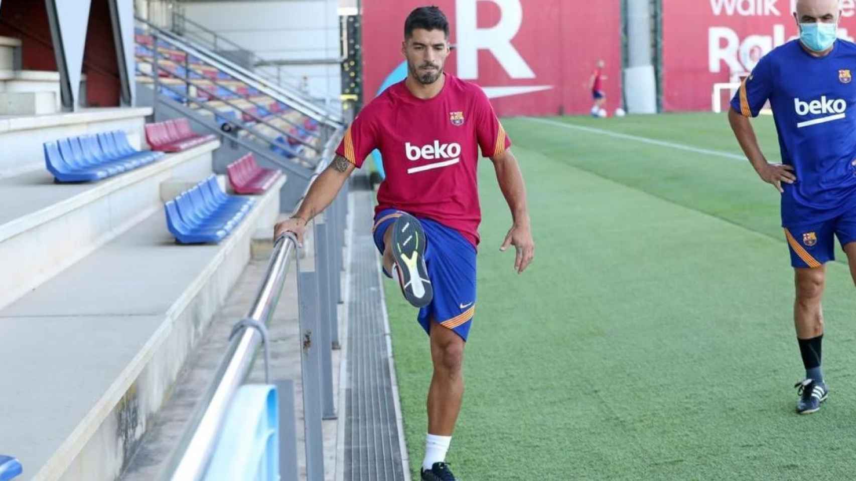 Luis Suárez, en un entrenamiento del Barça | FCB