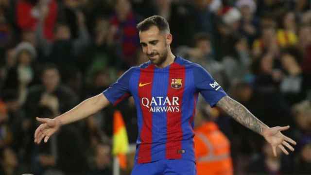 Paco Alcácer celebrando un gol con el FC Barcelona / EFE