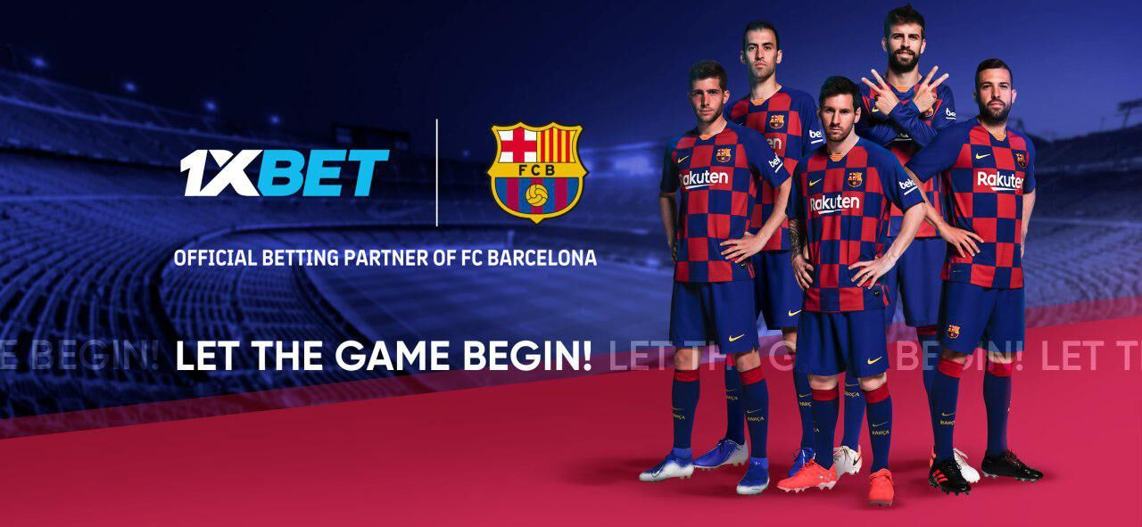 1XBET y FC Barcelona anunciando su patrocinio en julio / FC Barcelona
