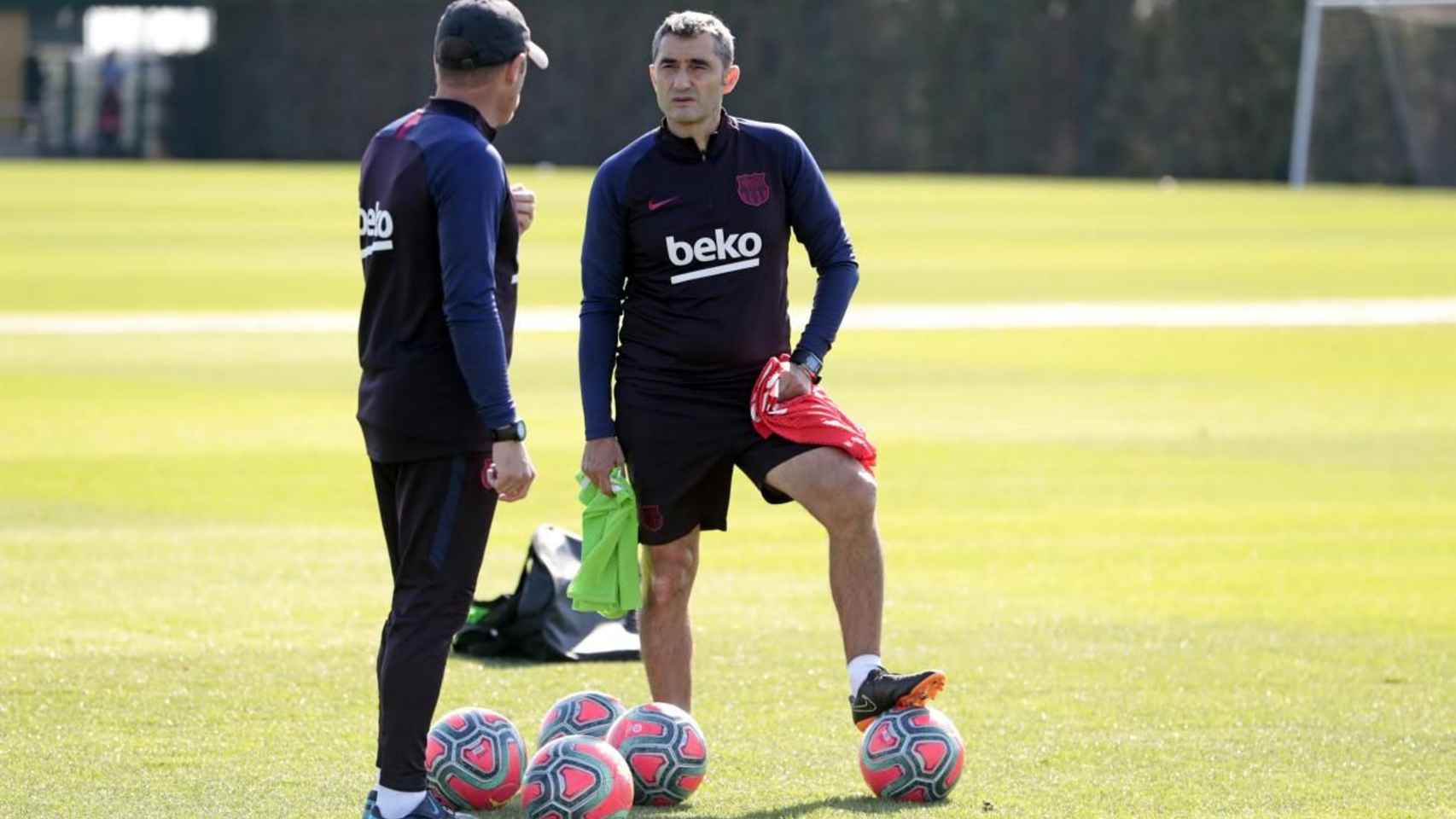 Ernesto Valverde entrenando con el FC Barcelona / FC Barcelona
